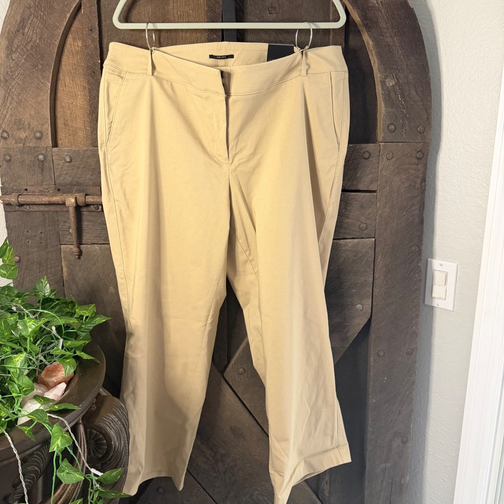 Lane Bryant The Lena Crop Pants 20 Tan Khaki Curvy Career